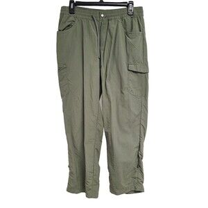 Columbia Pants Roll Up Pants Ankle Outdoor Lightweight Army Green Women's Size L